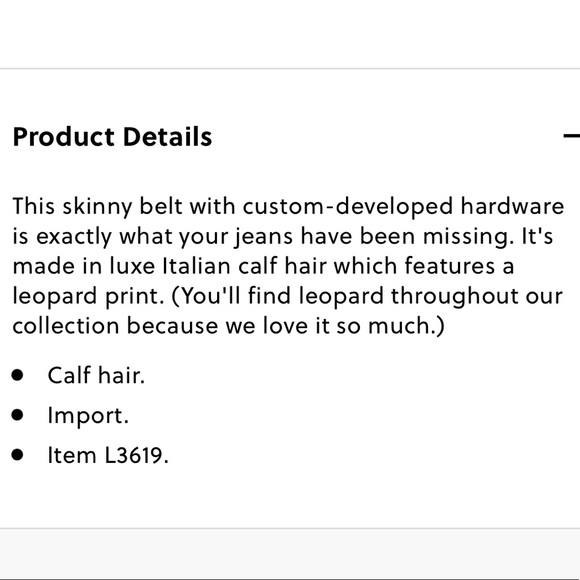 J. Crew Skinny Calf Hair Belt - Picture 7 of 7